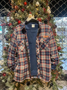 Simply Southern Buffalo Plaid Shacket-Tan